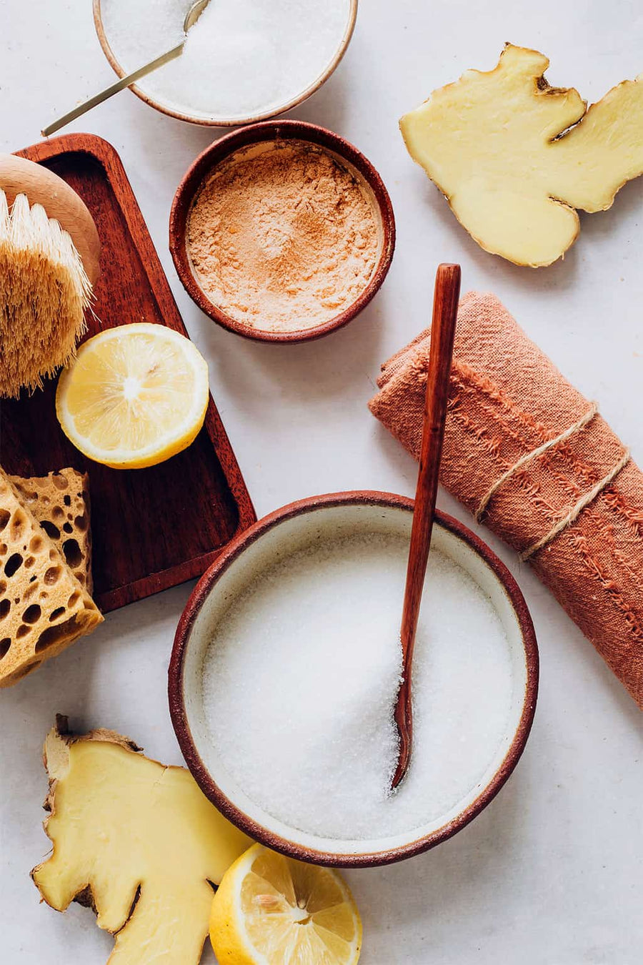 DIY Ginger Detox Bath + Body Scrub