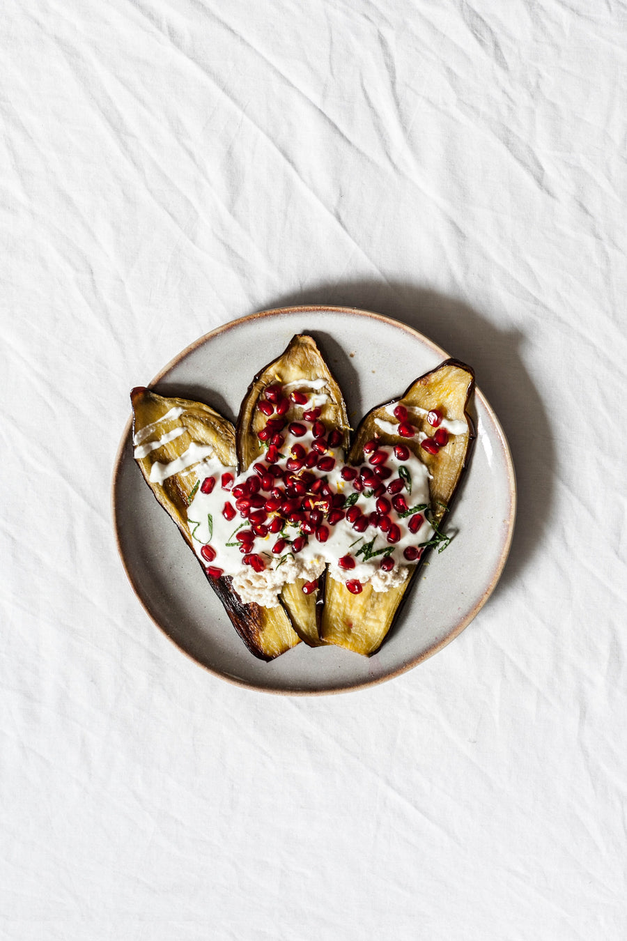 Roasted Eggplant with Fresh Tzatziki Recipe