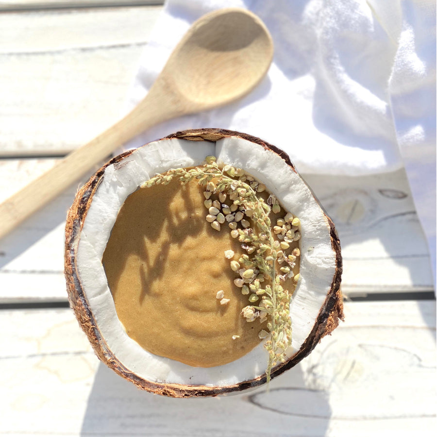 5 Minute Coconut Butternut Chaga Soup