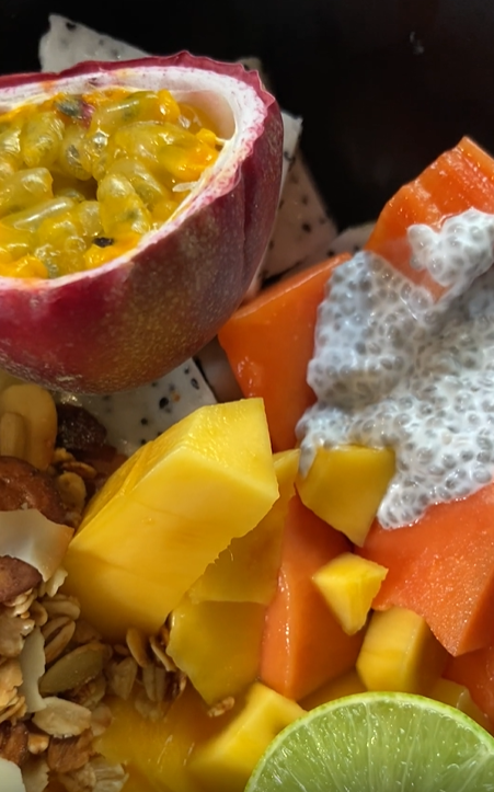 RECIPE: Tropical Fruit + Chia Seed Pudding Breakfast Bowl