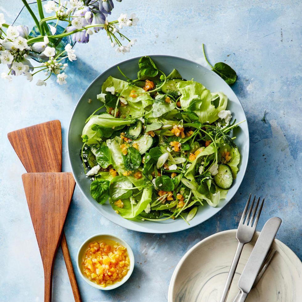 Spring Green Salad With Apricot Vinaigrette