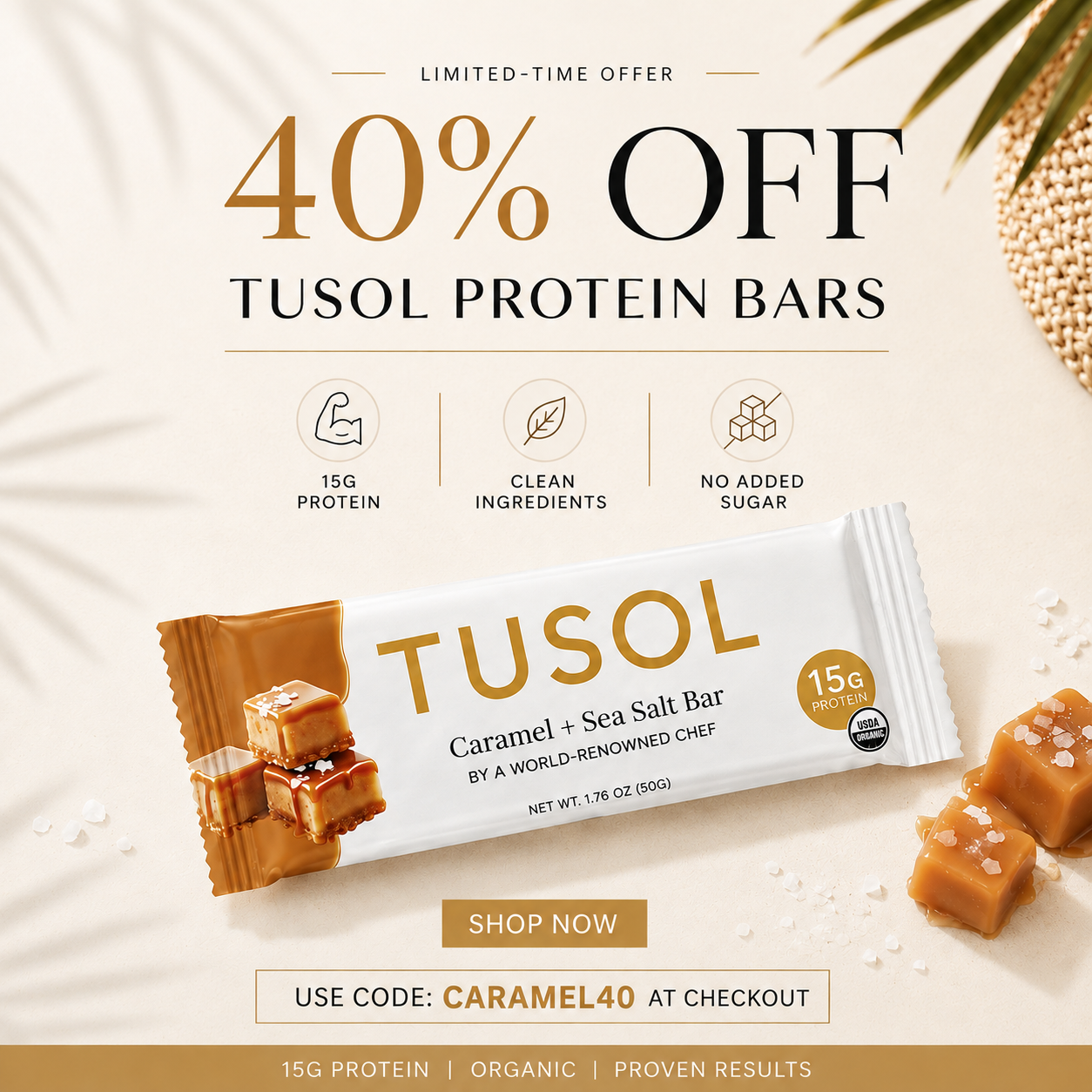 Organic Protein + Superfood Bars