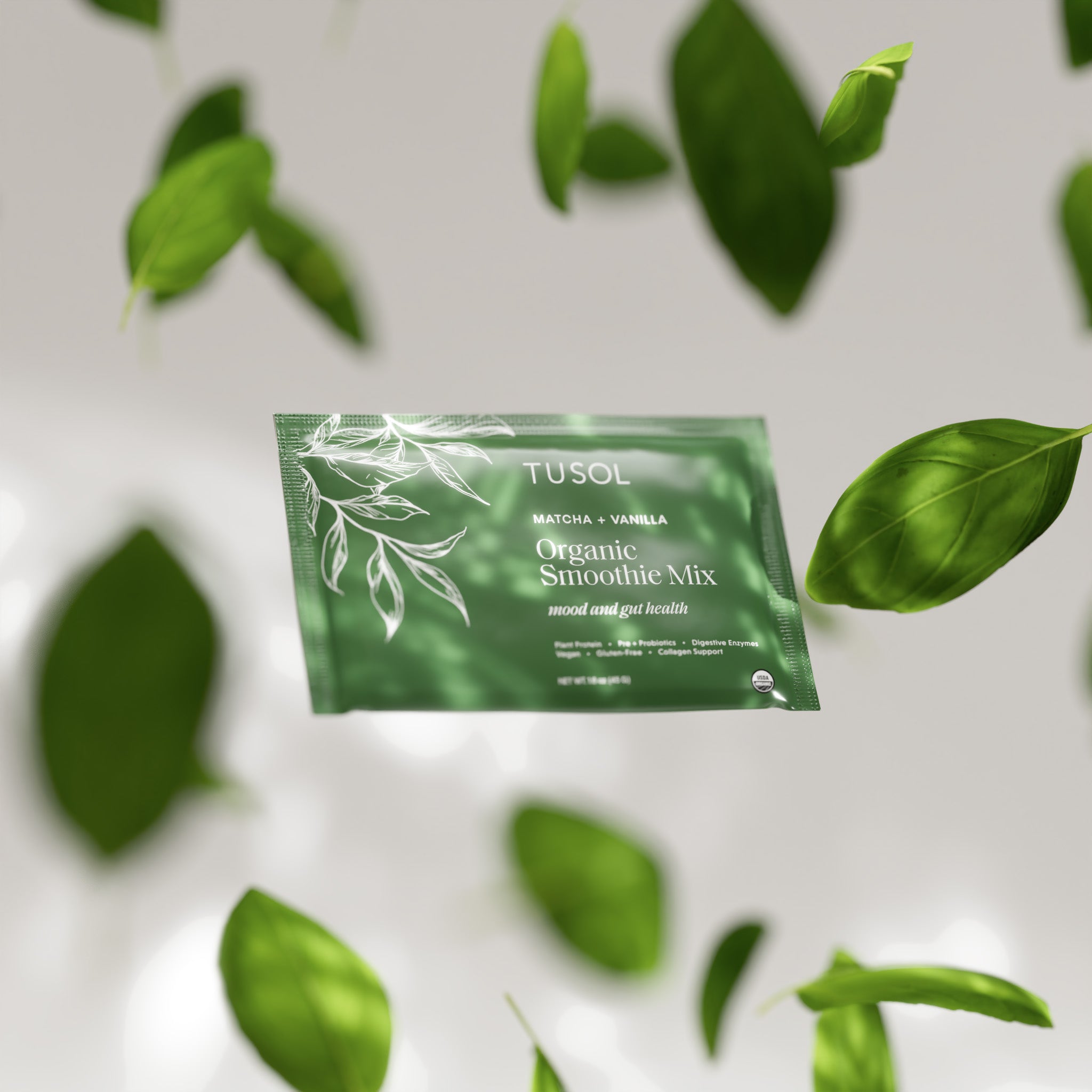 Organic Matcha + Vanilla Smoothie Packet - TUSOL Wellness